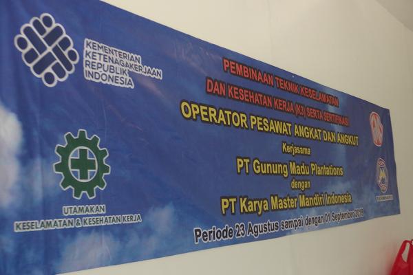 Pelatihan & Sertifikasi Bid. PAA - PT Gunung Madu Plantation